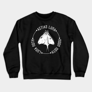 Luna Moth Design (white print) Crewneck Sweatshirt